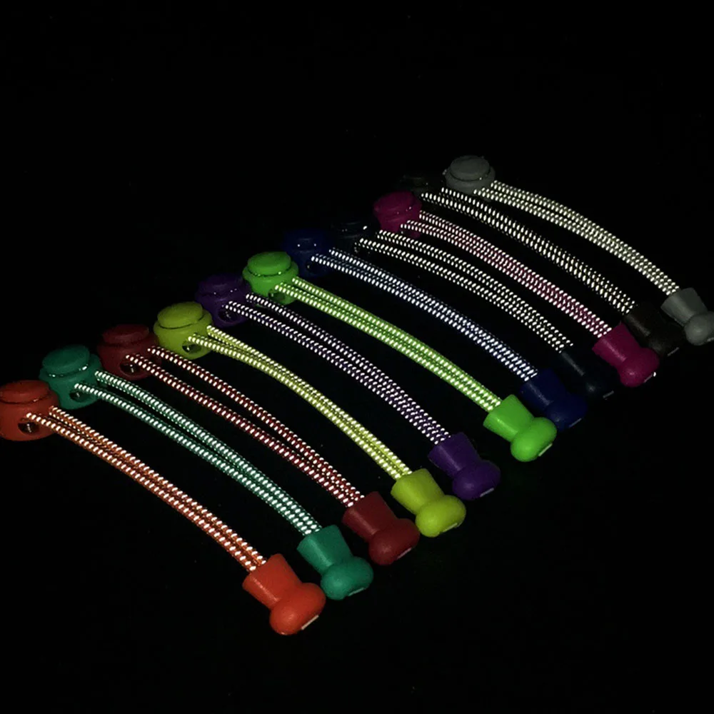 

Reflective Trainer Safety Fashion Elastic Running System Sports Shoelaces Reflection Sneakers