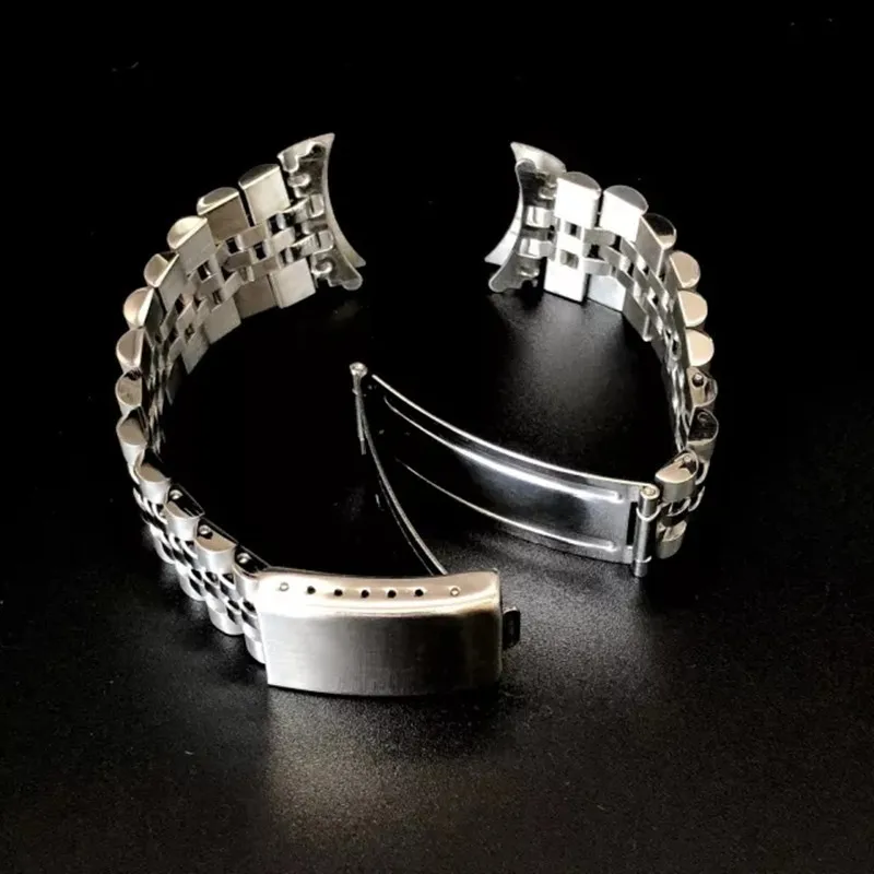 Vintage 316L Stainless Steel 18MM 19MM 20MM Jubilee Watch Band Strap Bracelet Fit For Seiko 5