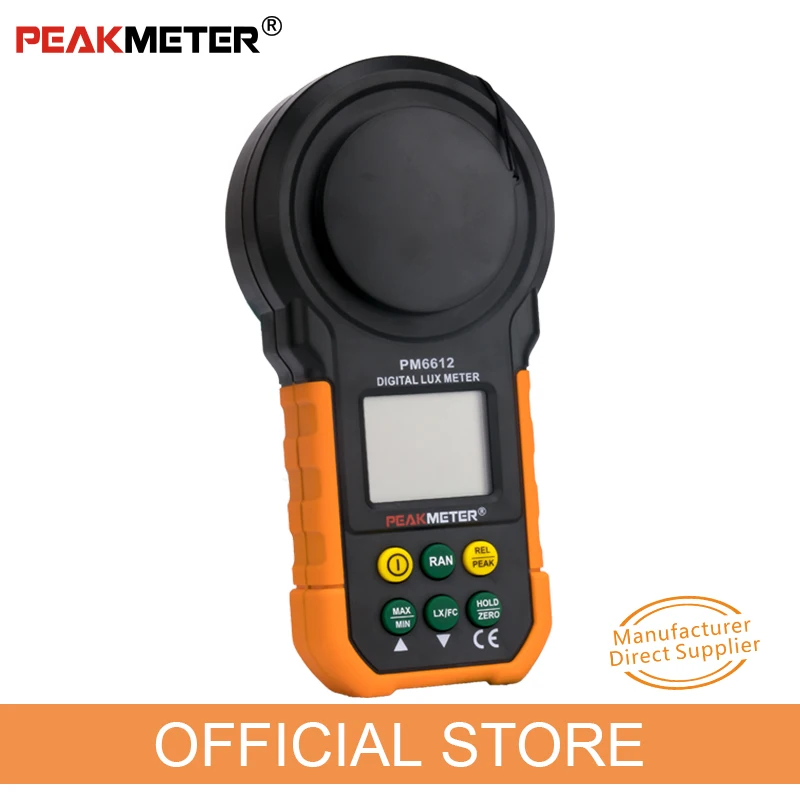 PM6612 Цифровой Люксметр 200000 LUX светильник метр Тесты головках Spectra Авто Диапазон
