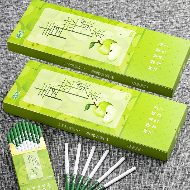 

Tea Smoke Thick HealthyGreen apple fruit flavor Smoking Cessation 100% Smokeless-100% Nicotine Free