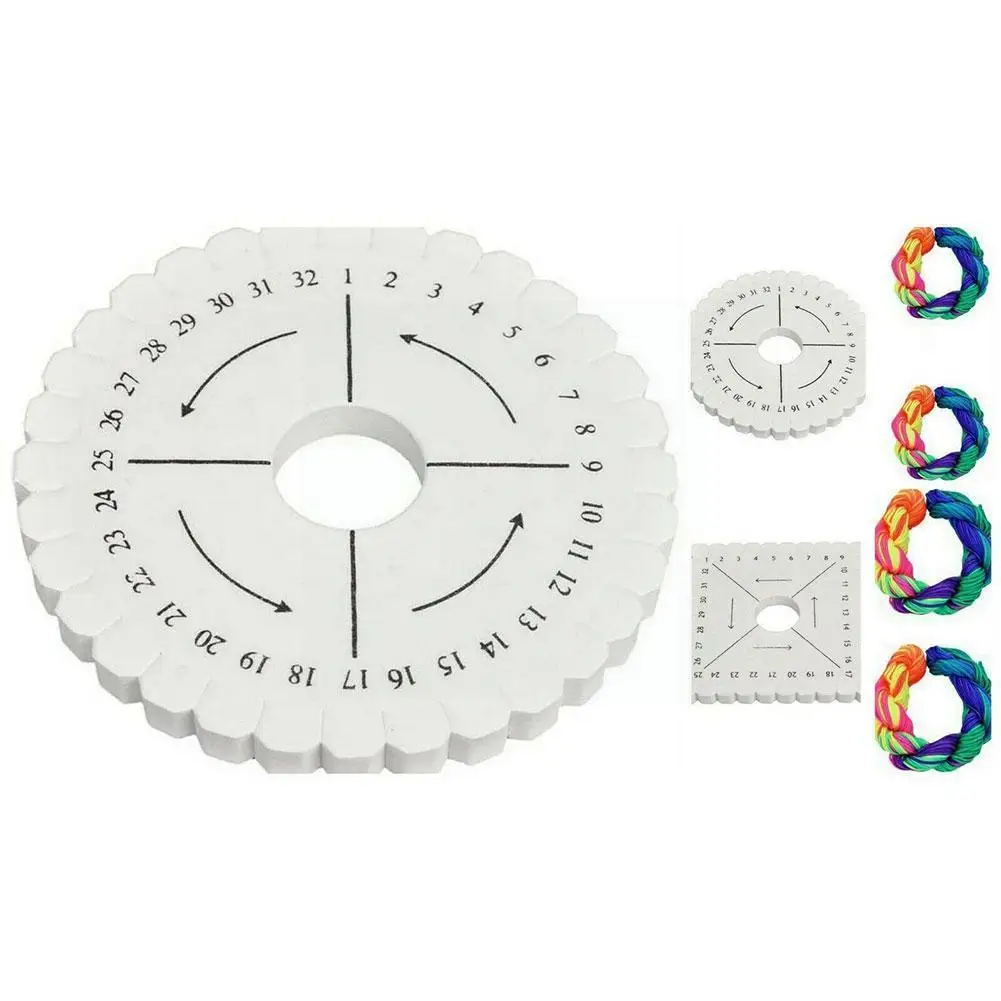 

Лидер продаж! Круглый и квадратный браслет для вязания Kumihimo диск для вязания узла Плетеный лоток для ювелирных изделий веревка плетеный диз...