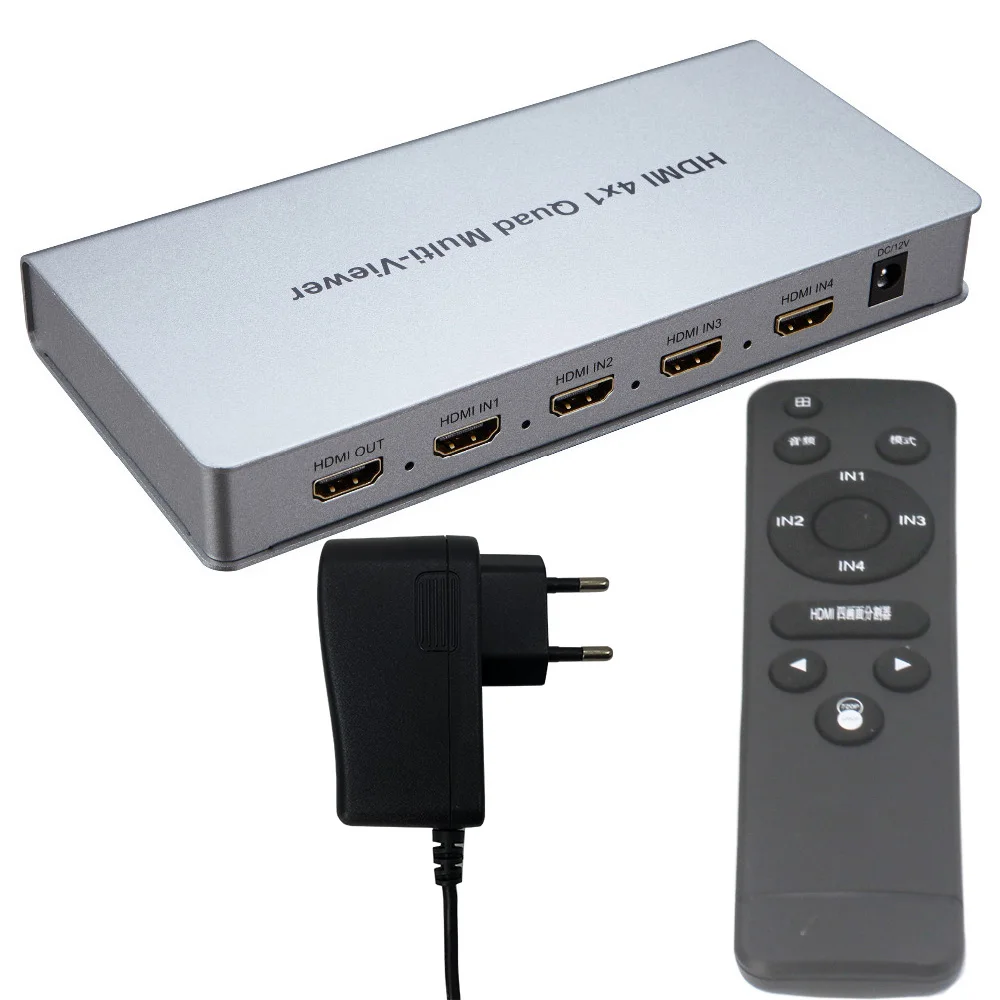 Совместимому с HDMI Multiviewer 4X1 экран разветвитель Совместимость бесшовные