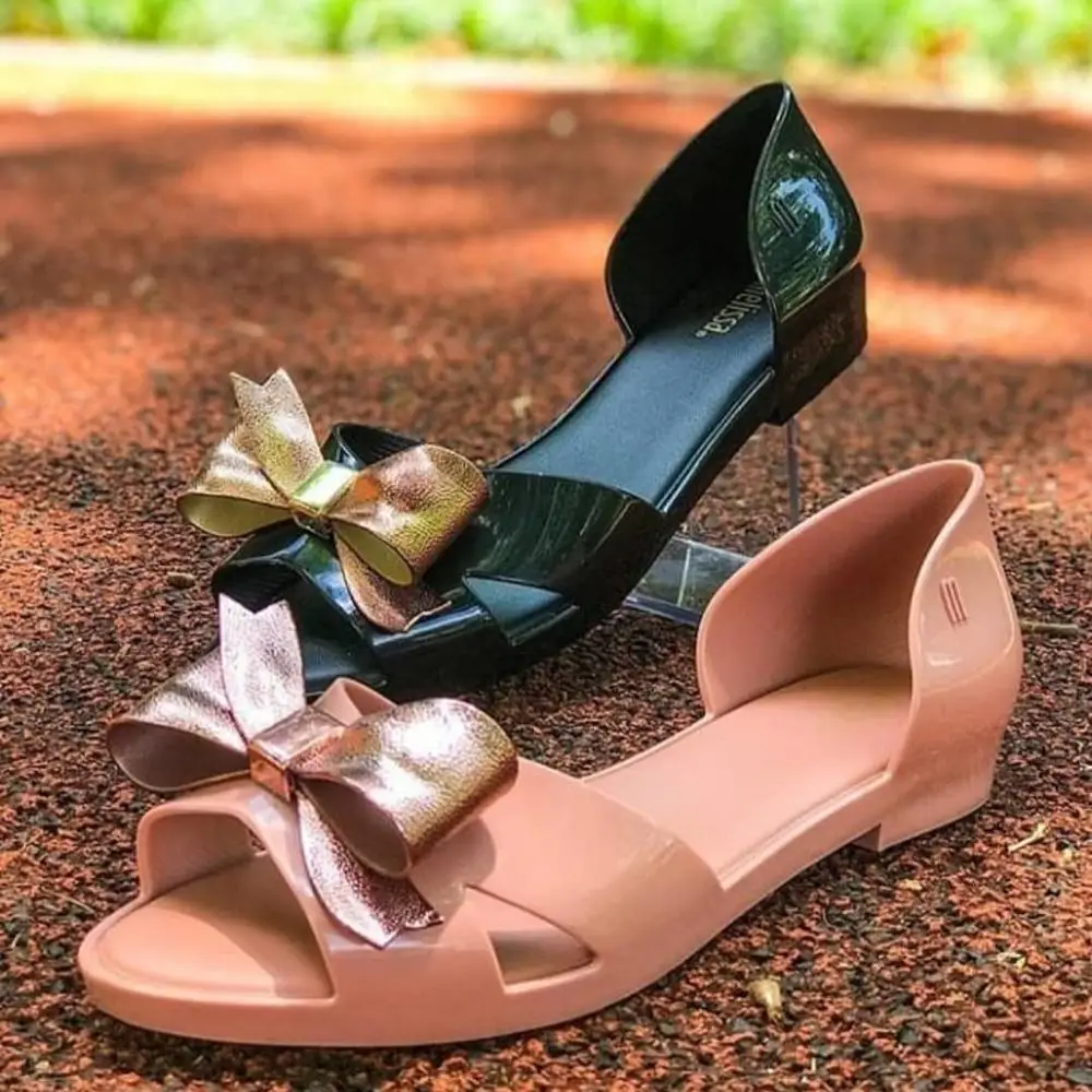 Melissa Ultragirl милые женские сандалии с бантом на плоской подошве брендовая обувь для