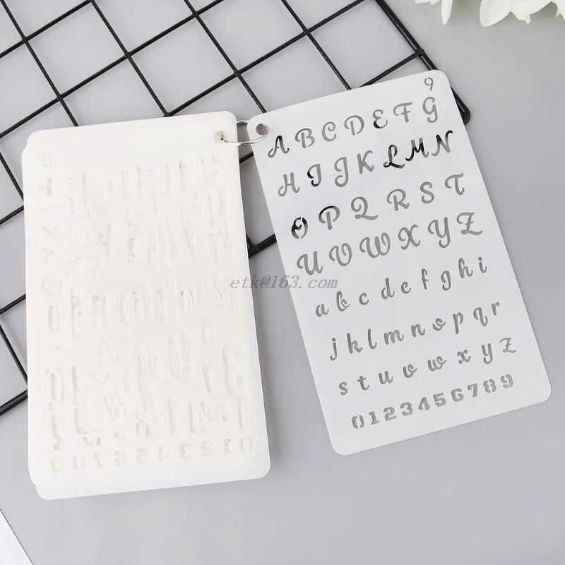 12 шт. детские формы для рисования с английскими буквами | Канцтовары офиса и дома