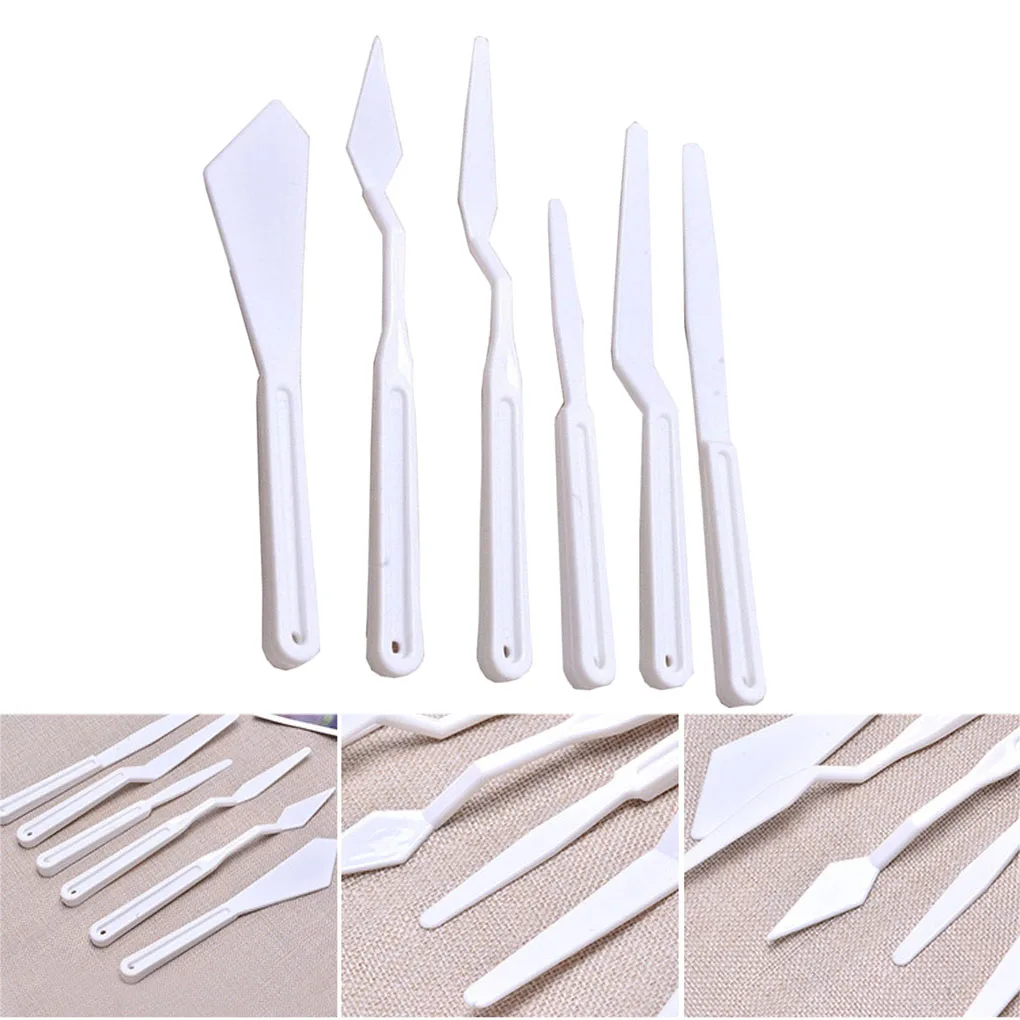 6 шт./компл. Пластик картина шпатель Палитра Картина маслом аксессуары масляная