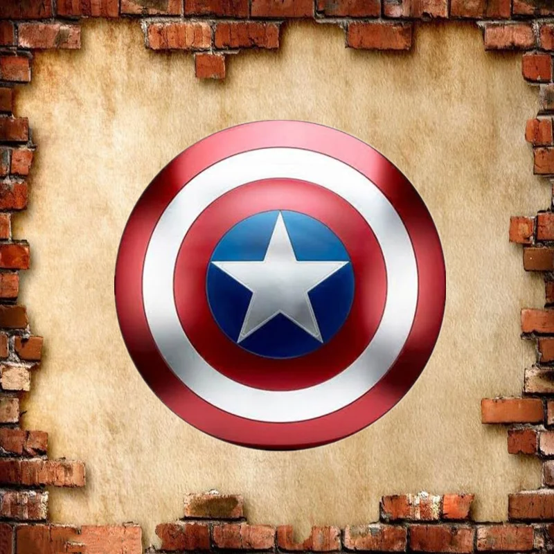 Взрослые и дети полностью металлический щит капитана Америка реквизит для