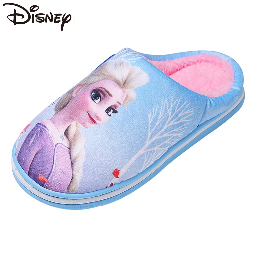

Disney Cartoon Cotton Slippers 2021 New Autumn Winter Warm Parent-child Slippers Snow And Ice Strange Fate Non-slip Indoor Shoes