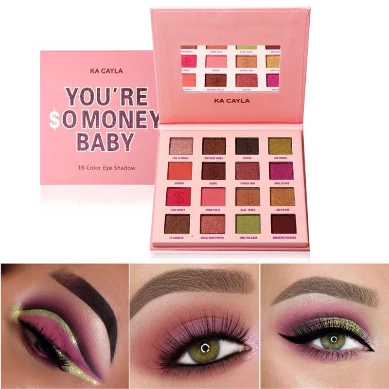 

Shimmer Matte Eyeshadow Palette 16-color Waterproof Smudge-proof Easy To Color Eye Shadow Eye Cosmetic