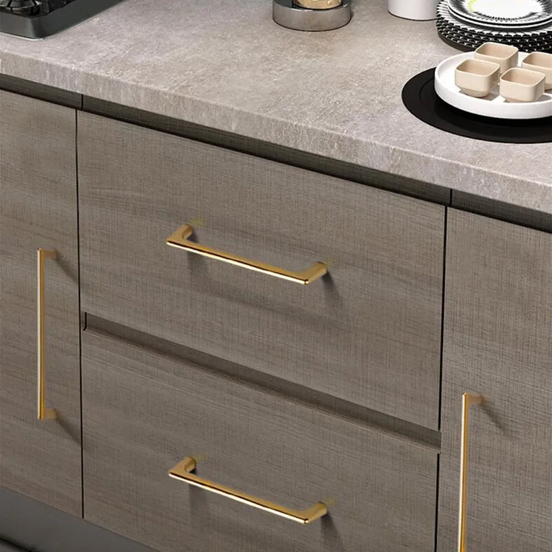 

KK&FING European Bright Gold Cabinet Handles Solid Zinc Alloy Kitchen Cupboard Wardrobe Door Drawer Knobs Furniture Hardware