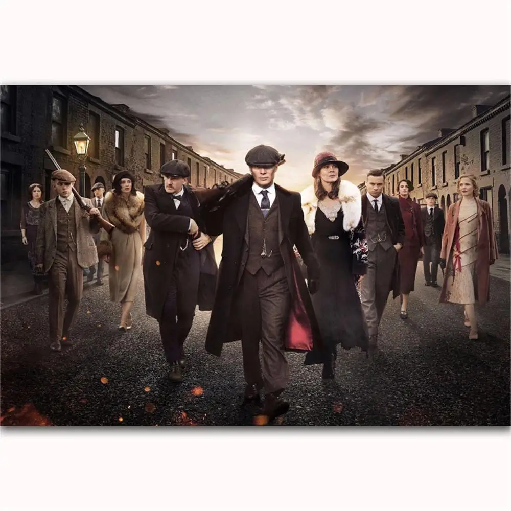 MQ3497 Peaky Blinders Cillian Murphy США ТВ-шоу Серии художественный плакат Шелковый Холст украшение дома стены комнаты картина печать - Цвет: Picture 020