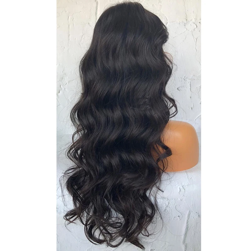 LUFFYHAIR волнистые передние парики из человеческих волос 180% Полная плотность