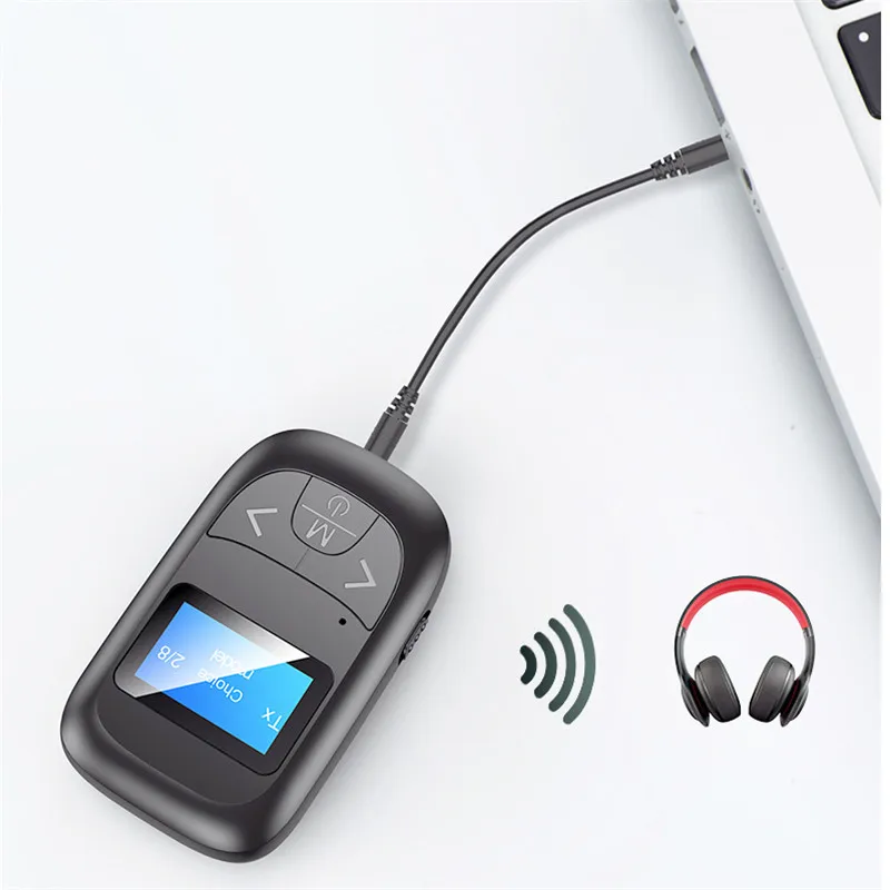 Беспроводной аудио передатчик со светодиодным экраном приемник Bluetooth для ПК ТВ