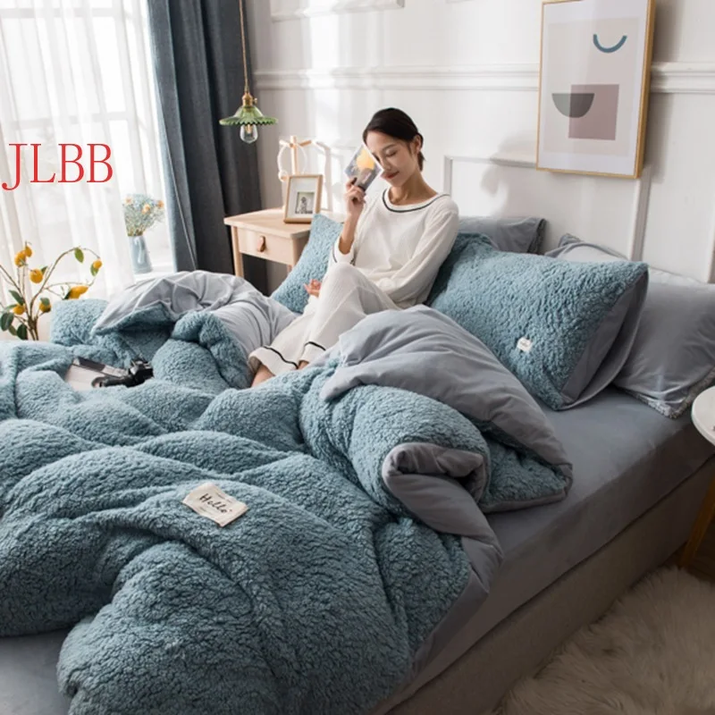 Боковой кашемировое + B сбоку фланелевый флисовый комплект постельного белья