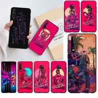 cutewanan hotline miami 2 wrong number on steam owl phone case for huawei p40 p30 p20 lite pro mate 30 20 pro p smart 2019 prime