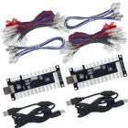 USB-кодер SJ @ JX для аркадных игр, 2 игрока, светодиодная подсветка, джойстик, контроллер, комплект сделай сам, Нулевая задержка для ПК, MAME, Raspberry Pi