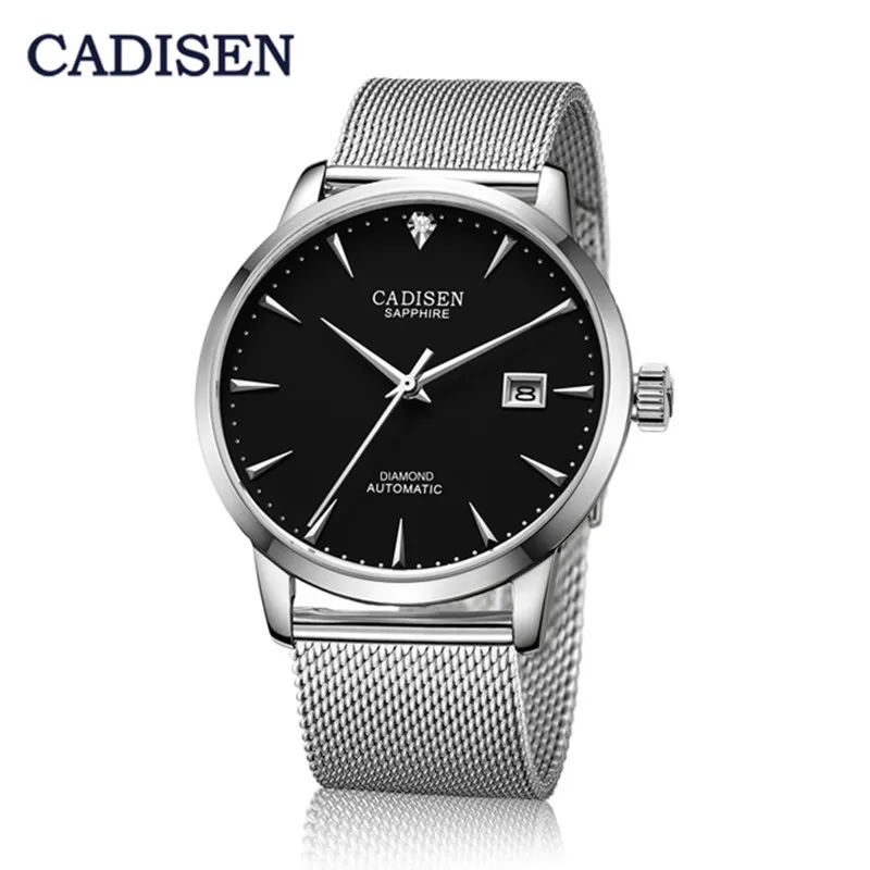 

CADISEN Automatic Watch Men Diver Stainless Steel Slim dial Waterproof Mechanical Watch Luxury Brand Male Clock For Man Gift