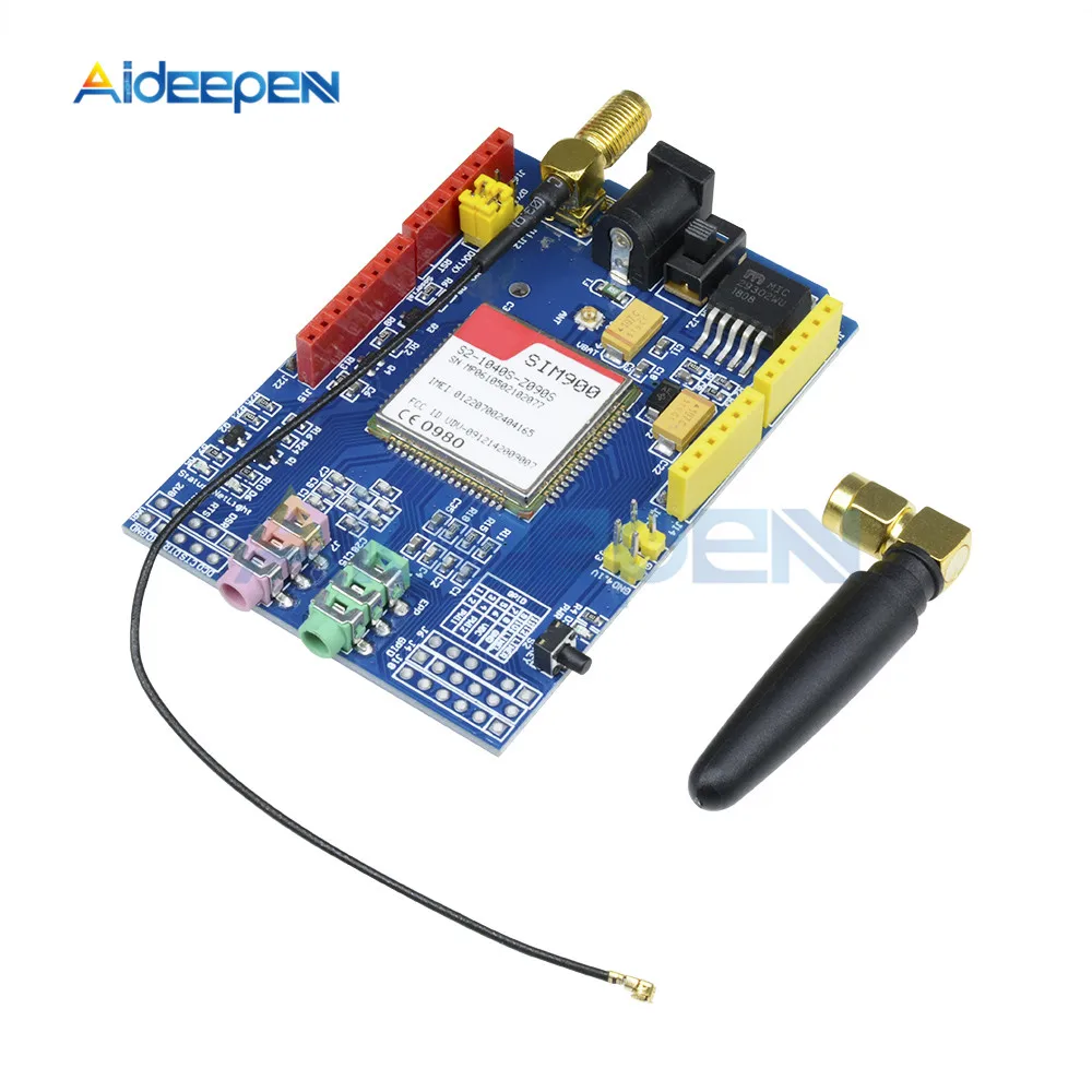 SIM900 GPRS/GSM щит макетная плата четырехдиапазонный модуль для Arduino