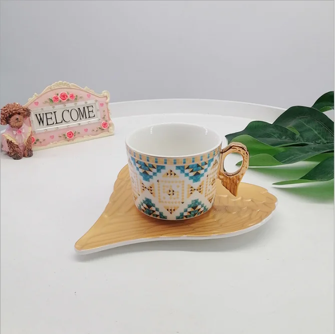 

Gold Afternoon Tea Cup Saucer Set Coffee Cup Tea pot Set Tea Tray Bridesmaid Gift