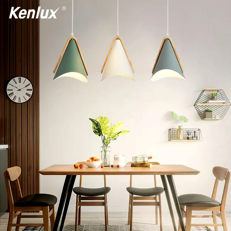 Скандинавская простая деревянная Подвесная лампа дизайнерская светодиодная