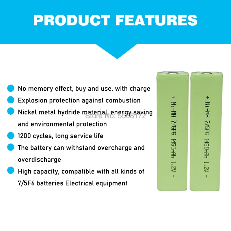1 2 V 7/5F6 67F6 1450mAh Ni-MH батарея для жевательной резинки 7/5 F6 cell panasonic sony MD CD кассетного