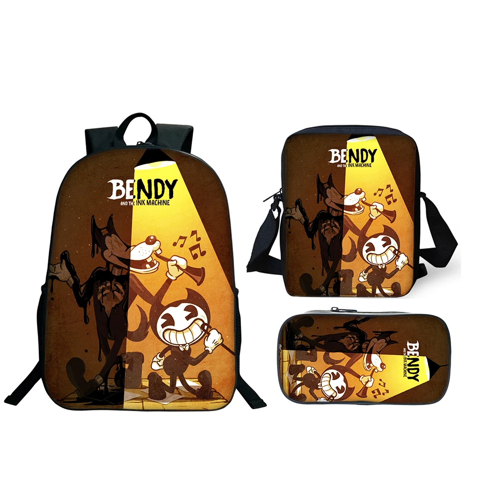 3 шт./компл. рюкзаки Bendy And The Ink Machine для мальчиков и девочек Комплекты сумок игр в