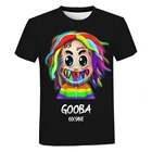 2021 6ix9ine футболка с 3D принтом гооба футболка американский рэпер 6ix 9ine с коротким рукавом унисекс Повседневная Уличная одежда хип-хоп Футболка