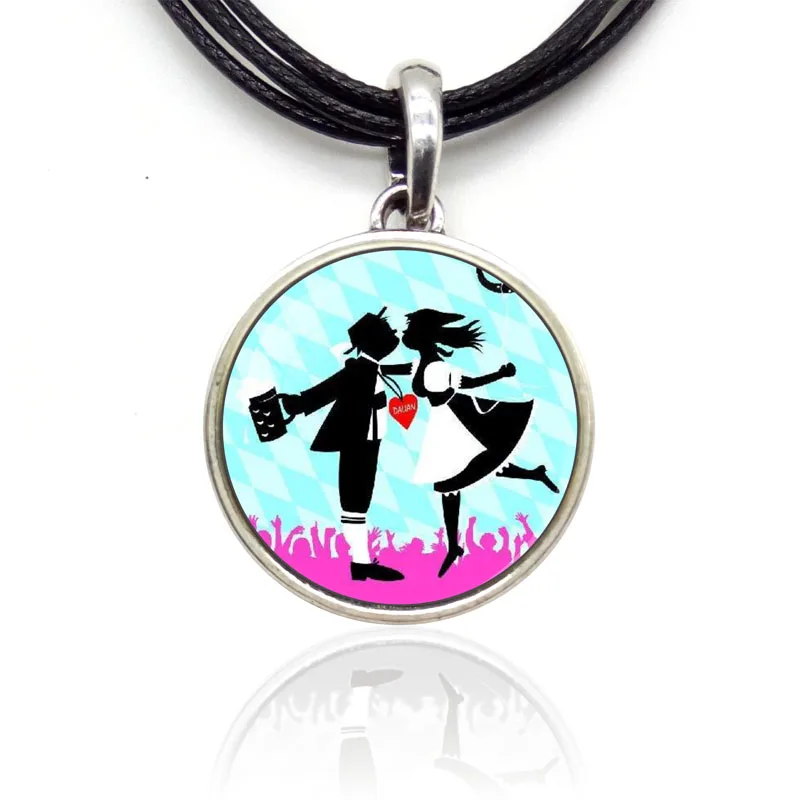 Простые геометрические круглые подвески ожерелья из сплава с эмалью