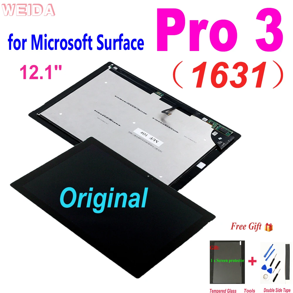 

Original for Microsoft Surface Pro 3 LCD Pro 3 1631 Pro3 v1.1 v1.0 LTL120QL01 003 LCD Display Touch Screen Digitizer Assembly