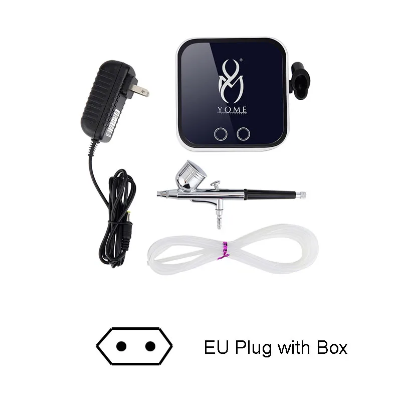 airbrush set Pro Аэрограф 0,3 мм Аэрограф компрессор комплект, макияж, пистолет-распылитель для ногтей Уход за кожей Краски с трафареты для татуировок хной - Цвет: airbrush set