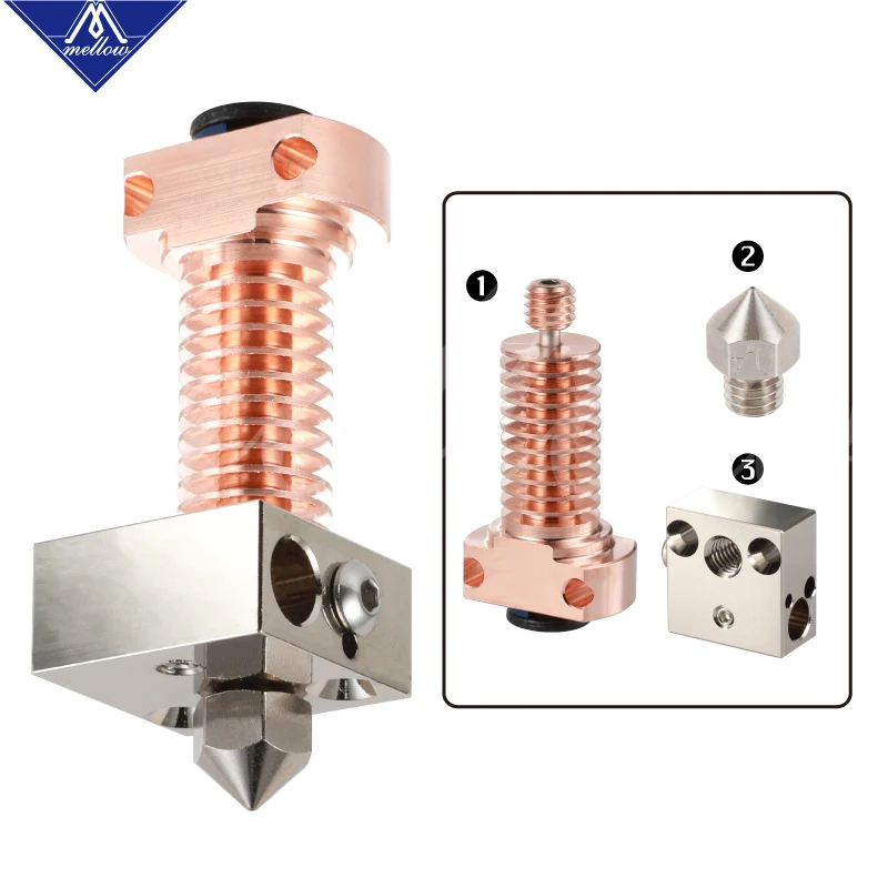 mellow 3d printer parts all metal nf smart cr10 hotend extruder kit for upgrade creality ender 3 ender 3 pro micro swiss free global shipping