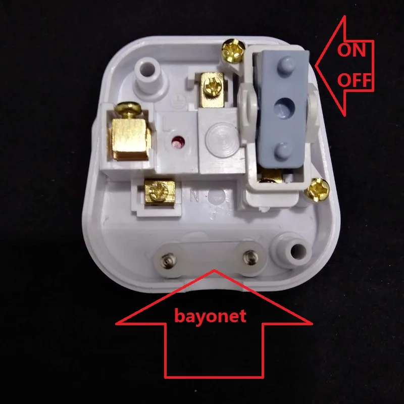 3 контактный штекер с переключателем 13A 250 В Великобритания съемный удлинитель