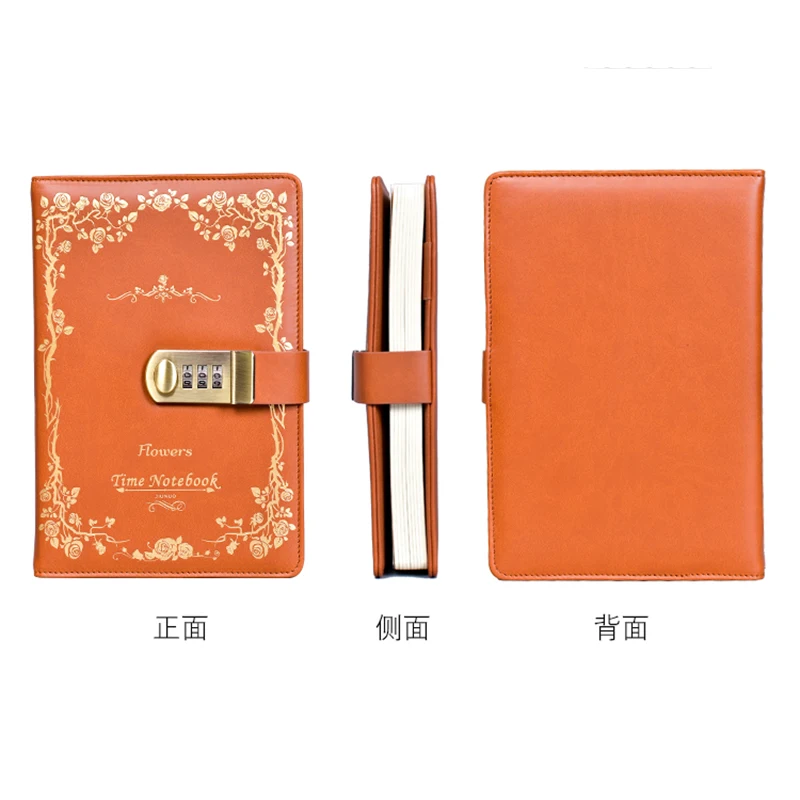 Замок с паролем Многофункциональный блокнот A5 Ретро креативная Записная книжка