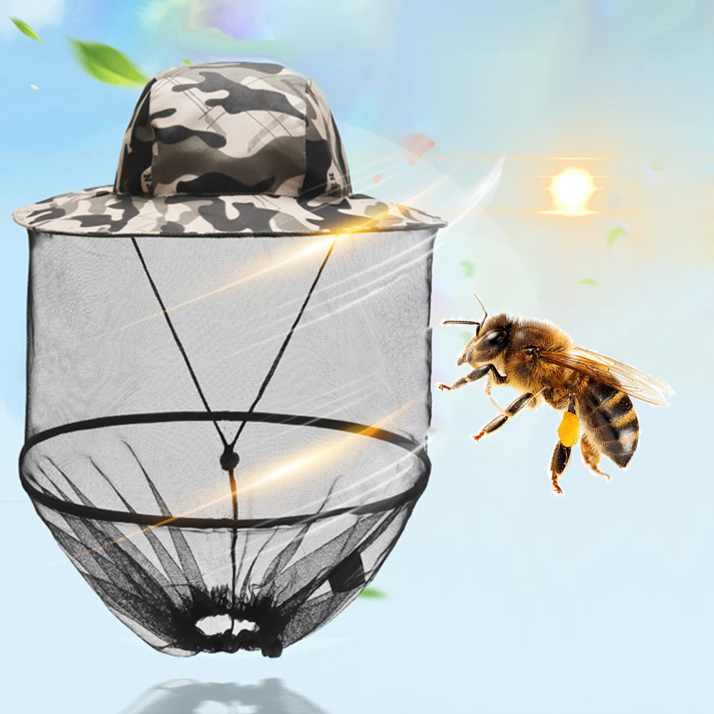 Уличная Ночная Рыболовная Шапка против москитов и пчел сетчатая Защитная крышка