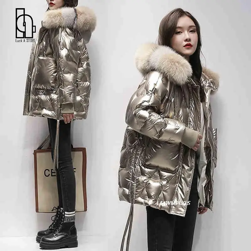 Женский пуховик с капюшоном теплая короткая парка на белом утином пуху