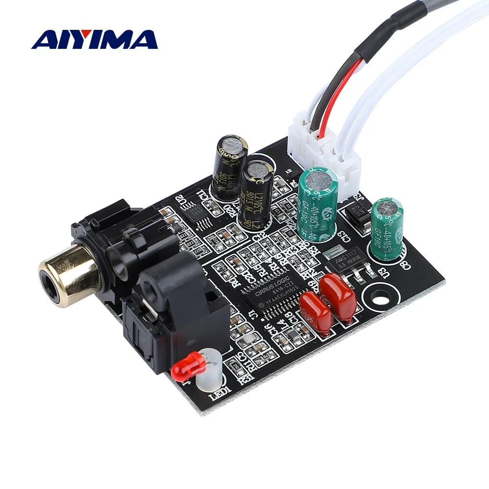 Entrada de Sinal Saída de Áudio Decod para Amplificador Cs8416 + Cs4344 Aiyima Digital Decodificador Fibra Óptica Coaxial Estéreo Diy Dac