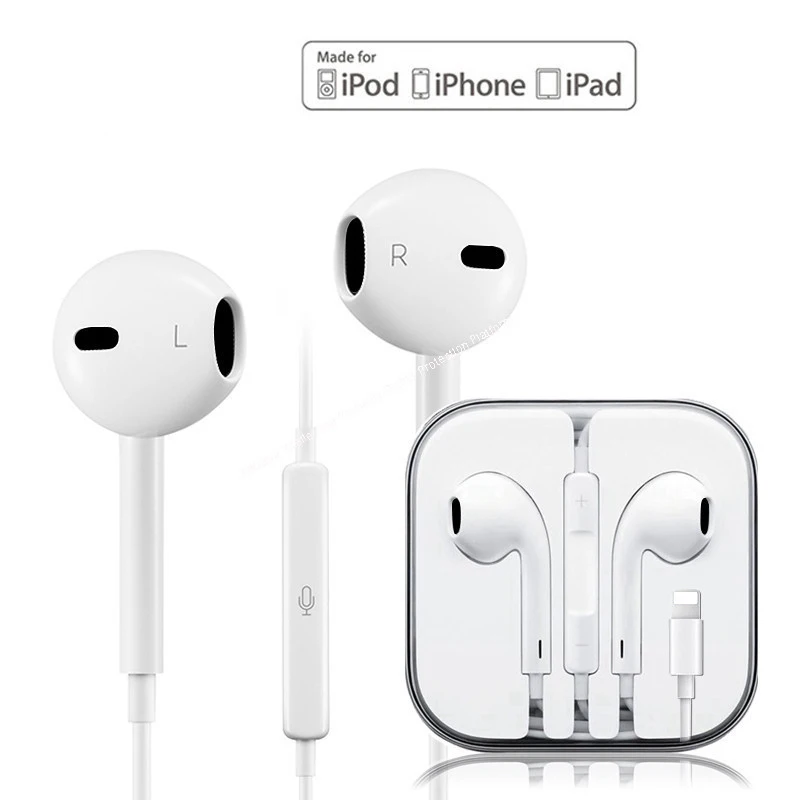 Проводные наушники для Apple ipad IPhone 7 8 Plus X XR XS Max спортивные наушники высокого качества стерео микрофон гарнитура