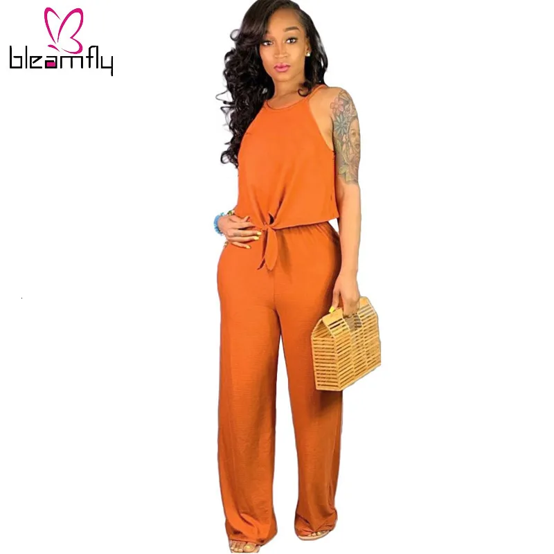 2019 женский летний модный однотонный топ без рукавов с завязками и свободные