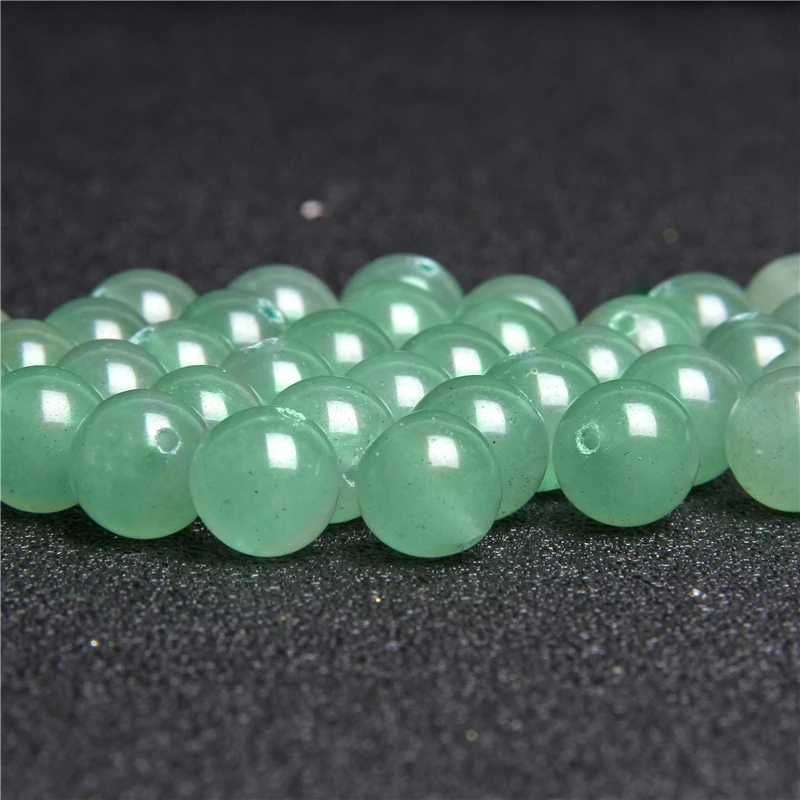 Натуральный зеленый кварц авантюрин Бусины для самостоятельного изготовления