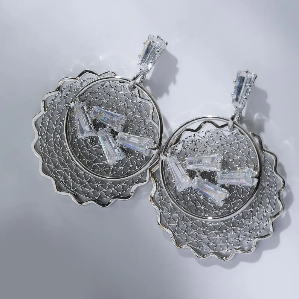 Женские Кружевные серьги Neoglory сережки-подвески в сеточку модные ювелирные