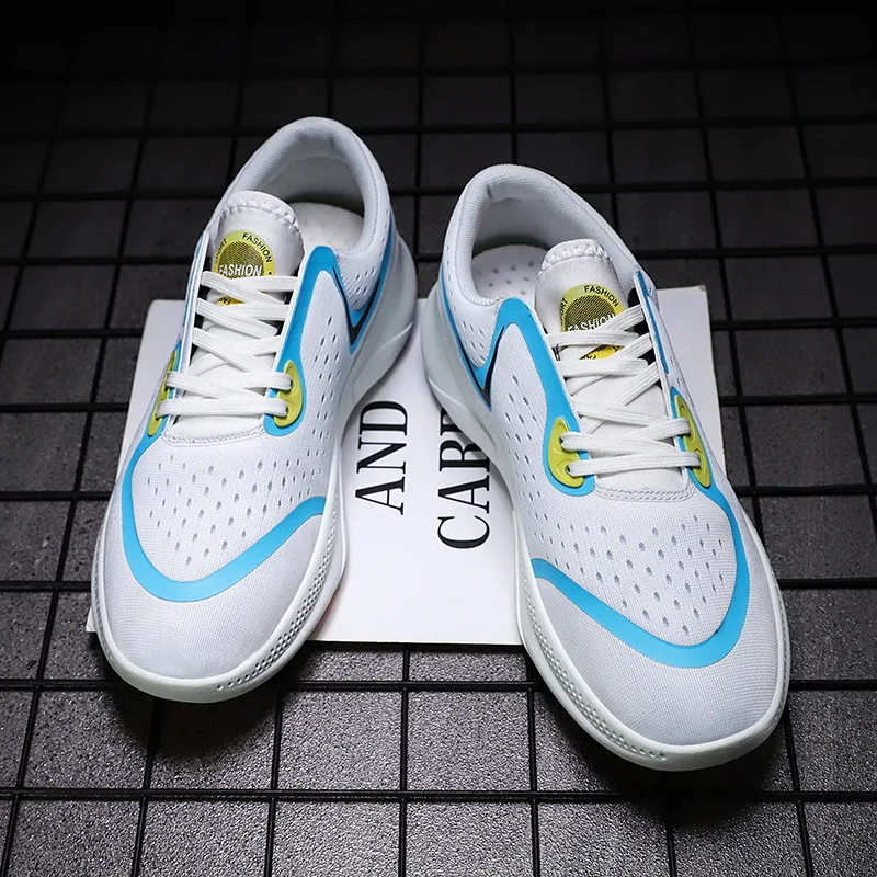 

new knitting Casual Men Shoes Breathable comfortable Weave Sneakers Skateboard student Running jogging Footwear travel shoes