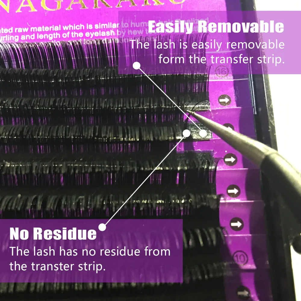 NAGARAKU Eyelashes Makeup Individual Eyelash 50 Cases/Lot Natural Mink Handmade Premium Lashes