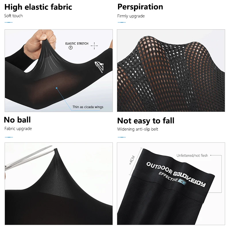 Налокотники из ледяной ткани защита от УФ излучения для бега езды на велосипеде