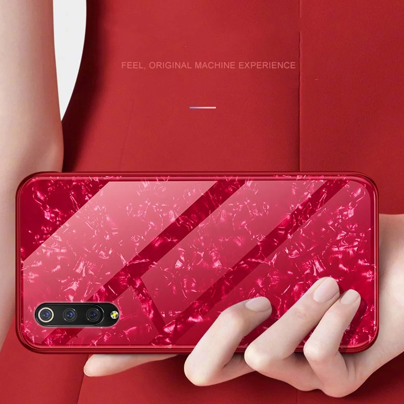 Блестящий чехол из закаленного стекла для Xiaomi mi 9T Pro 9 se 6 8 Lite Жесткий Чехол