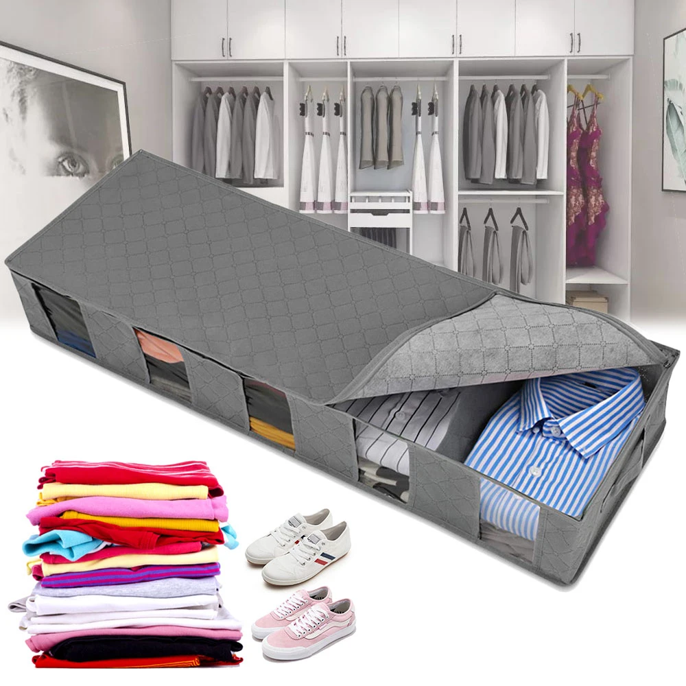 Нетканая Нижняя коробка для хранения экономит пространство органический шкаф