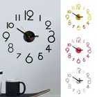 Настенные часы с цифрами в винтажном стиле сделай сам, зеркальные современные украшения для дома и офиса, Простые художественные переводки, модные регулируемые украшения