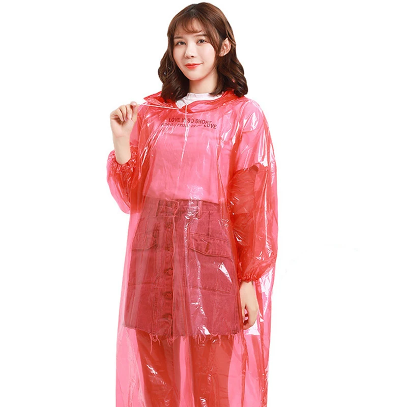 Портативный одноразовые EVA Водонепроницаемый плащ унисекс плотный дождевик