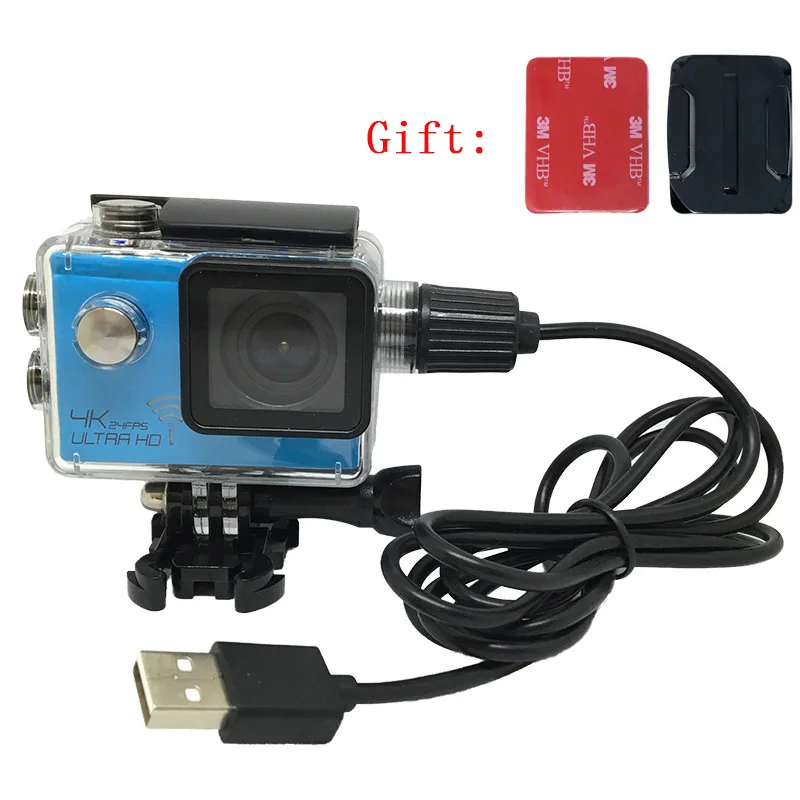

Universal Waterproof Case Shell Charger USB Cable for SJCAM SJ4000 WiFi SJ6000 Soocoo c30 EKEN H9 H9R Action Camera Motocycle