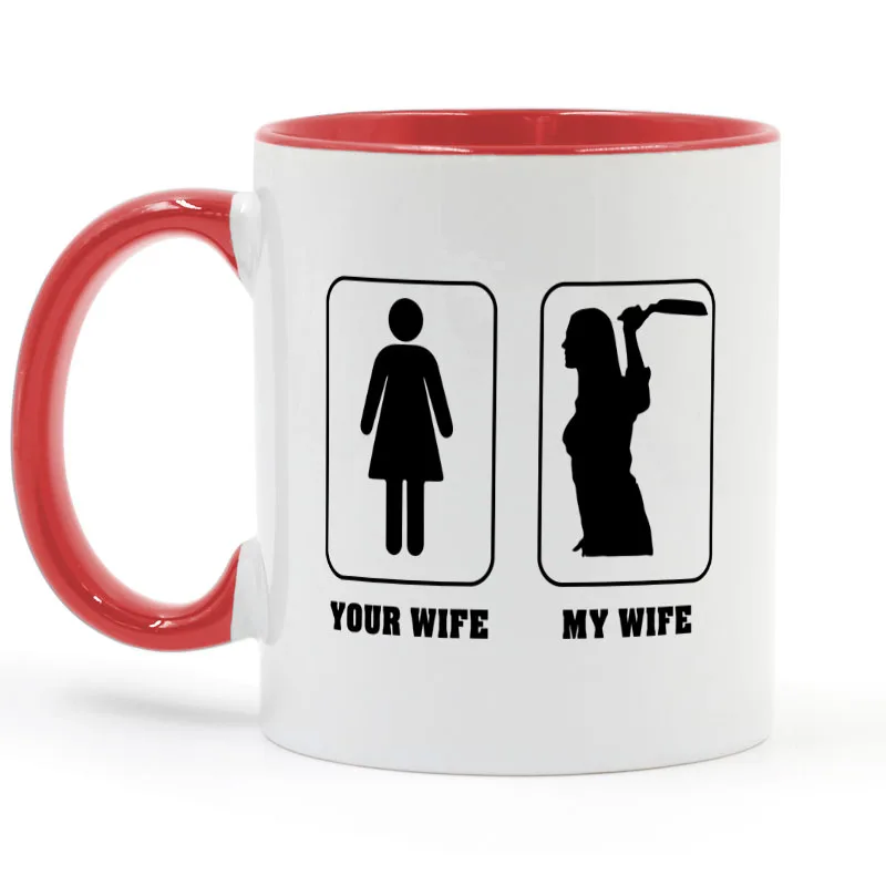 Забавная кофейная кружка для жены с моей женой керамическая чашка подарки 11