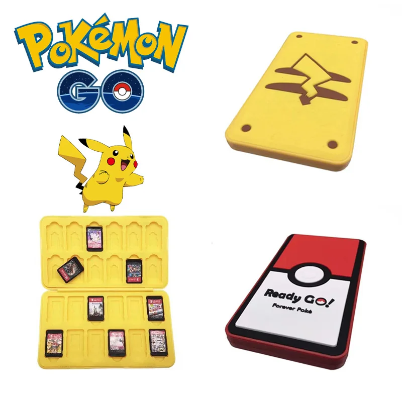 Чехол для игровых карт Pokemon Pikachu 24 в 1 Nintendo Switch Oled портативный контейнер хранения NS