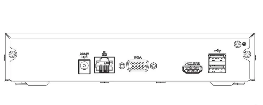 Dahua 4CH 8CH EZ IP NVR NVR1B04HC/E NVR1B08HC/E Smart H.265 + H.264 ONVIF 4/8 Channel Cooper 1U сетевой